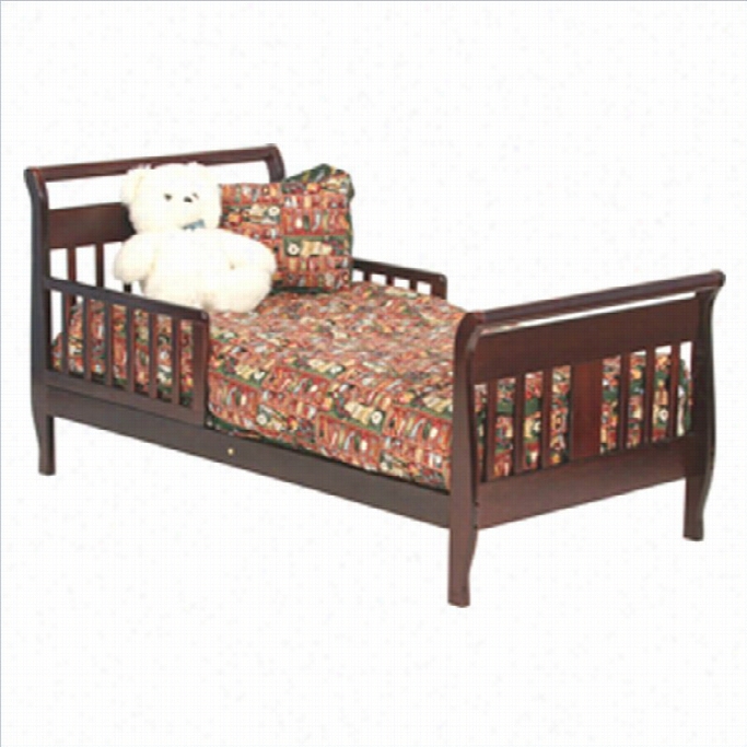 Stork Craft Soom Soom Sleigh Toddler Bed In Cherry