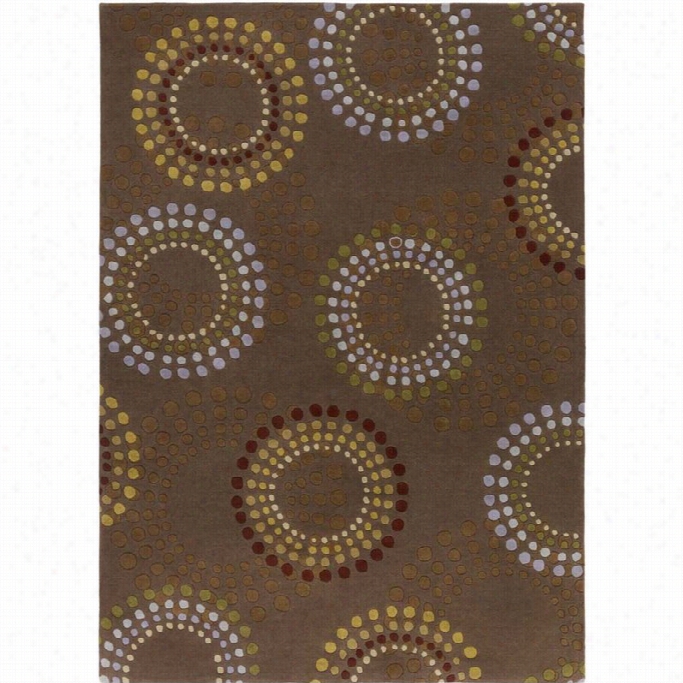 Surya Forum 8' X 11' Hand Tufted Wool Rug In Brown