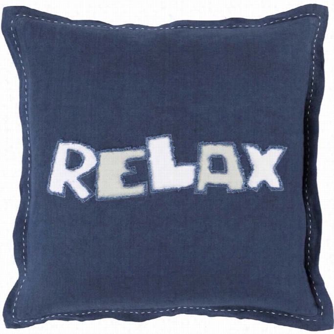 Surya Relax Down Fill 22 Square Pillow In Blue And Green