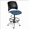 OFM Star Swivel Drafting Chair with Drafting Kit in Cornflower Blue
