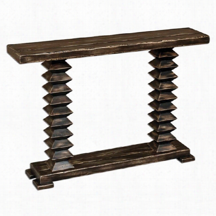 Uttermost  Ridge Wooden Cosole Table