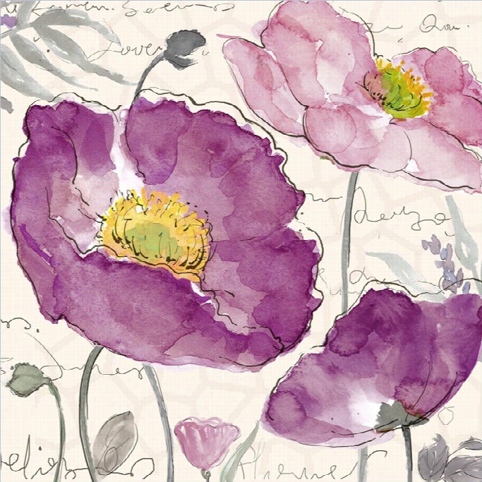 Yosemite Artwork - Purple Poppies I