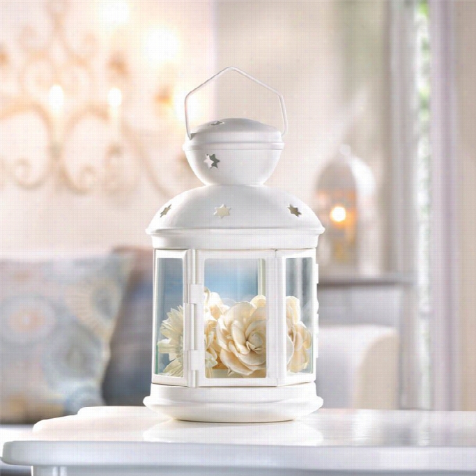 Zingz And Thingz Colonial Candle Lam In White