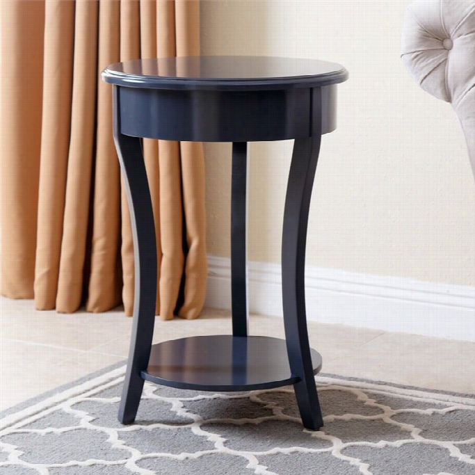 Abbyson Living Lucca End Table In Steel  Blue