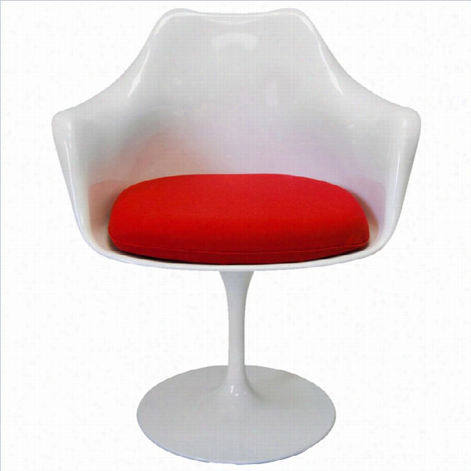 Aeon Furniture Amsterdamarmdining Chair In Glkss White And Red