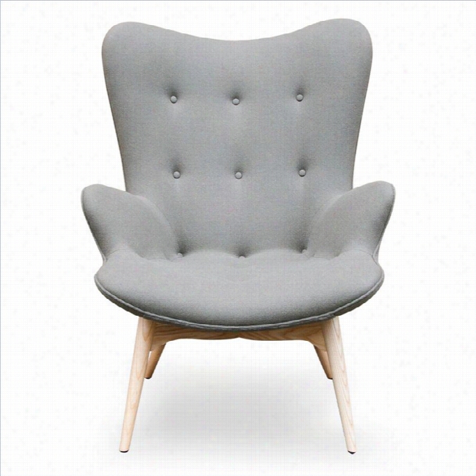 Aeon Furniture J Ules Tufted Fabrid Lounge Chair In Gray