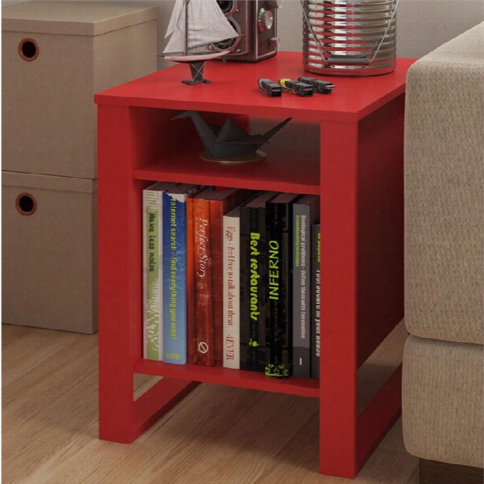 Altra Reese End Table In Ruby Red