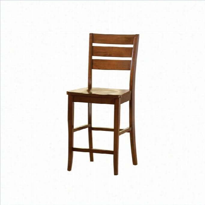 Bernards Ridgewood 30 Bar Stool In Mahogany Finish