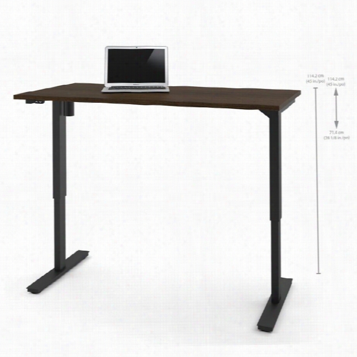 Bestar 30 X 60 Power Adjustable Standing Desk In Tuxedo