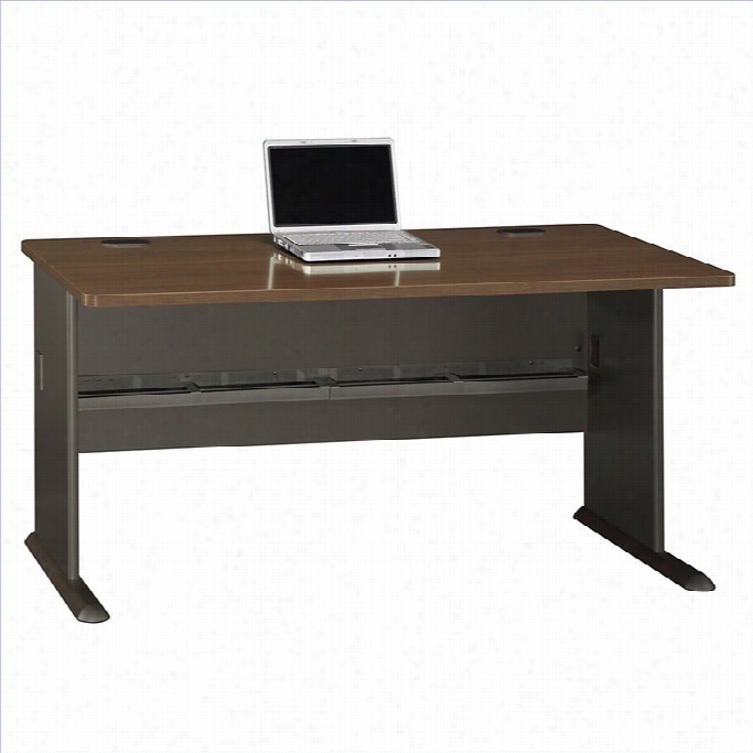 Bush Bbf Series A 60w Desk In Sienna Walnut