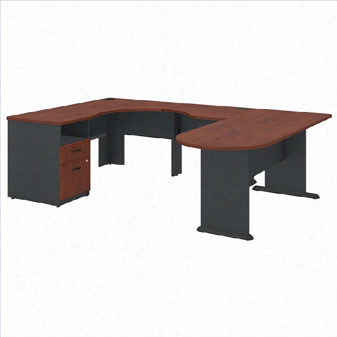 Bush Bbf Series A Expandable U-shaped Desk In Hansen Cherry