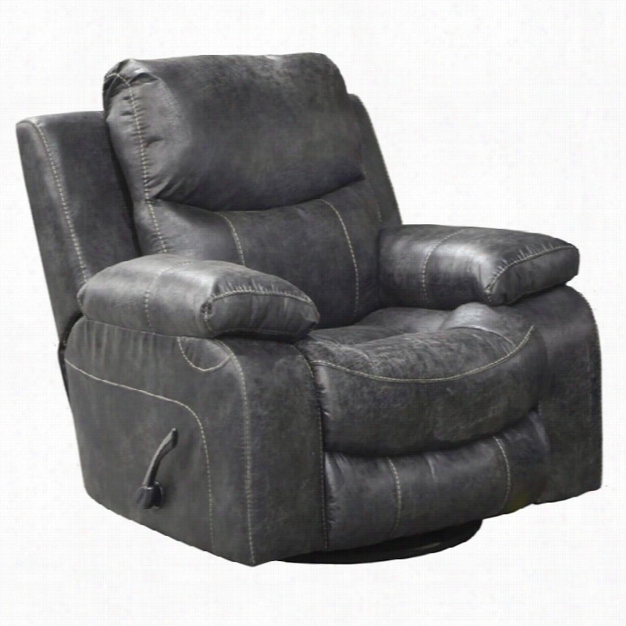 Catnapper Catalina  Leather Power Glider Recliner In Knife