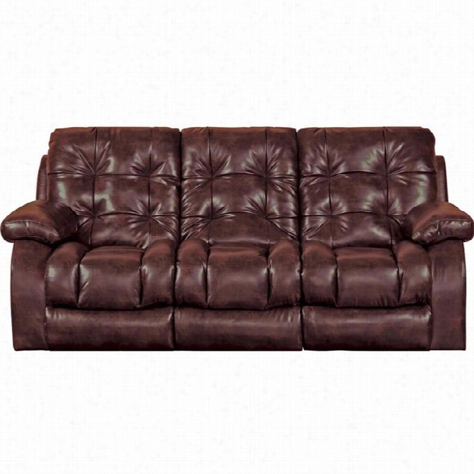 Catnapper Watson Faux Leather Lay Flt Reclinng Sofa In Burgundy