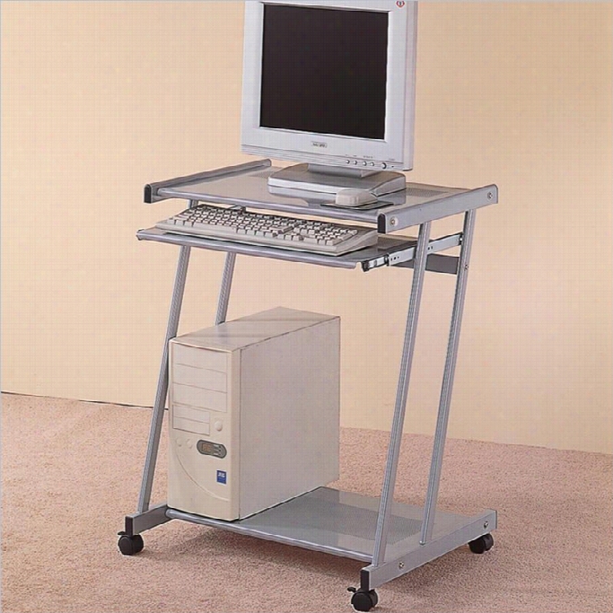 Coaster Dekss Contemporary C Oomputer Desk Cart With Keyboard Tray