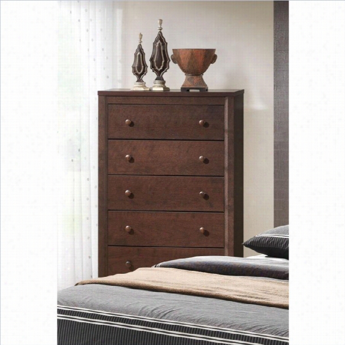 Coaster  Remington  5 Drawer Chest In Cherry Finish