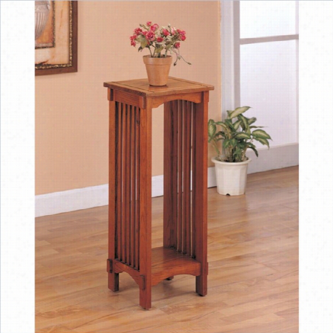Coaster Traditional Com~ Style Plant Stand In Solid Oak