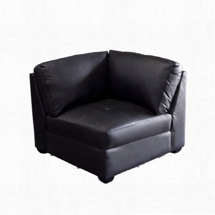 Diamond Sofa Urban Leather Square Cornre Accent Chair In Mocca