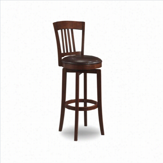 Hillsdale  Canton 30  Swivel  Bar Stool Wkth Vinyl Seatin Brown