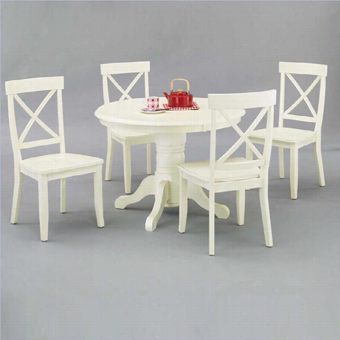 Home Styles Round Bistro Dining Table In Antique White