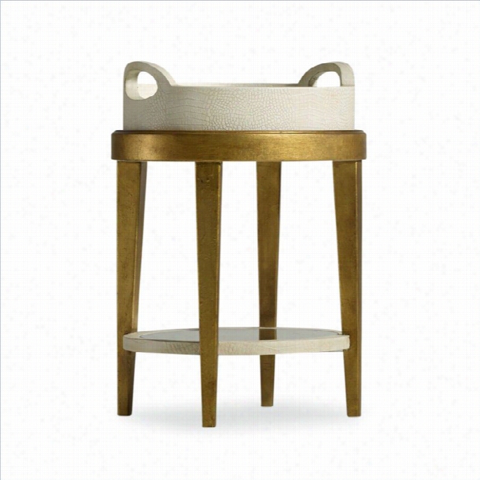 Hooker Furniture Meange Gilded Accent Table In Gold Leaf With Tray