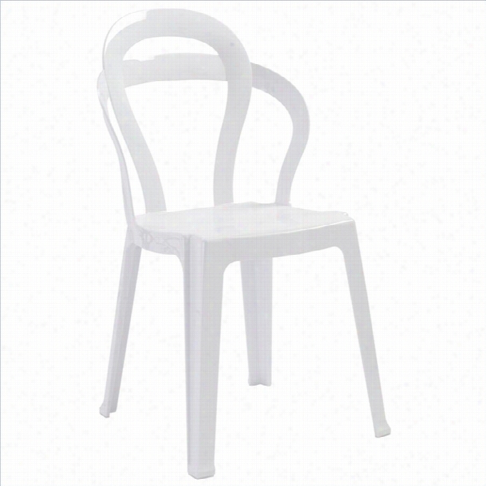 Italmoedrn Titi Dining Chair In Glossy White