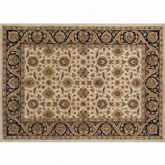 Loloi Elegante 7'10 X 11' Hand Tufted Wool Rug In Ivory And  Blac K