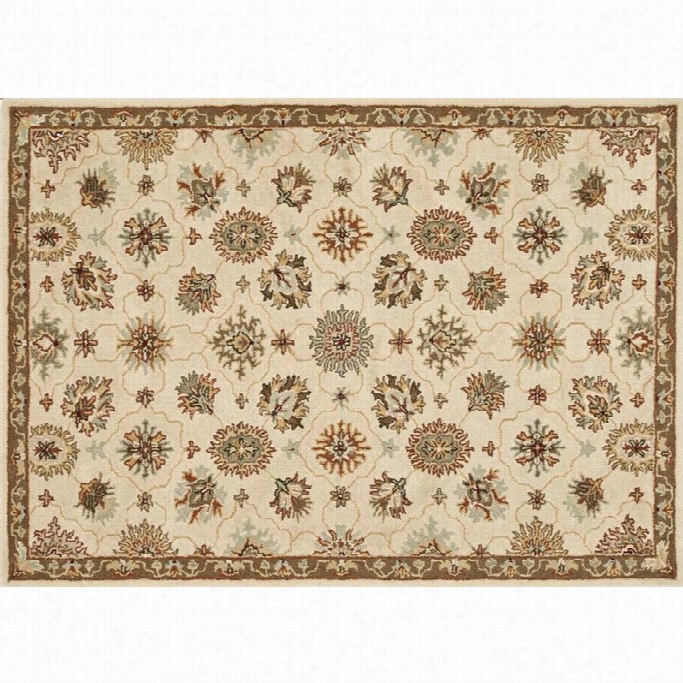 Loloi Fairffield 5' X 7'6 Hand Tufted  Wool Rug In Ivory And Taupe