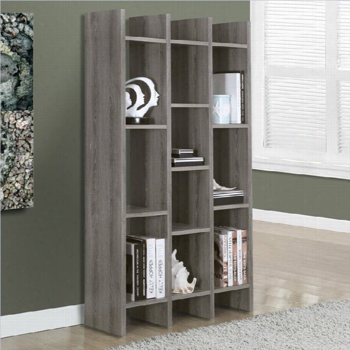 Monarch  60 Hollow-coer Horizontal-verical Etagere In Dark Taupe
