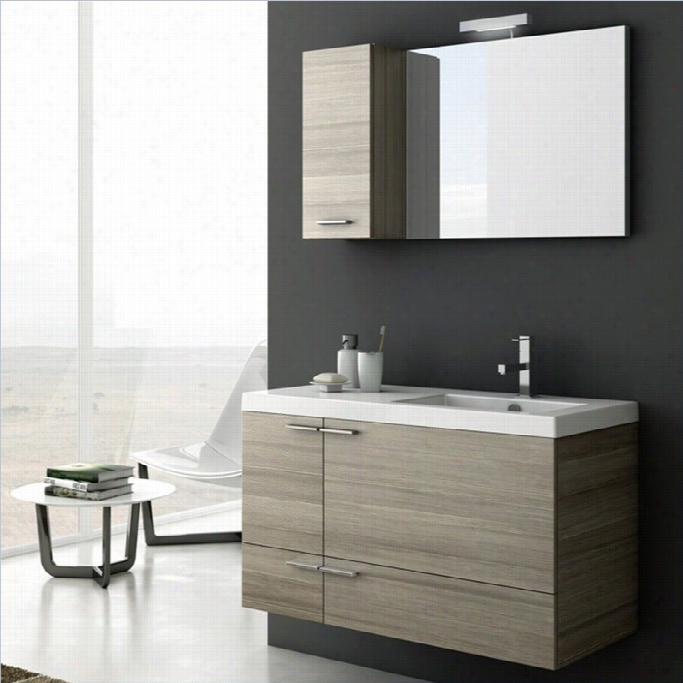 Nameek's New Space 40 Wall Mounted Single Bathroom Vanty Set In Larch Canapa