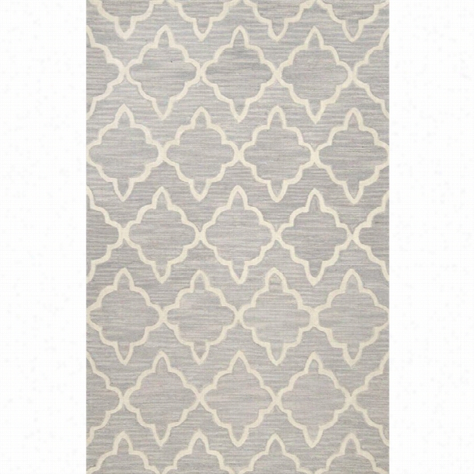 Nuloom 5'  X8' Hand Hooked Lsttice Marsh Rug In Gray