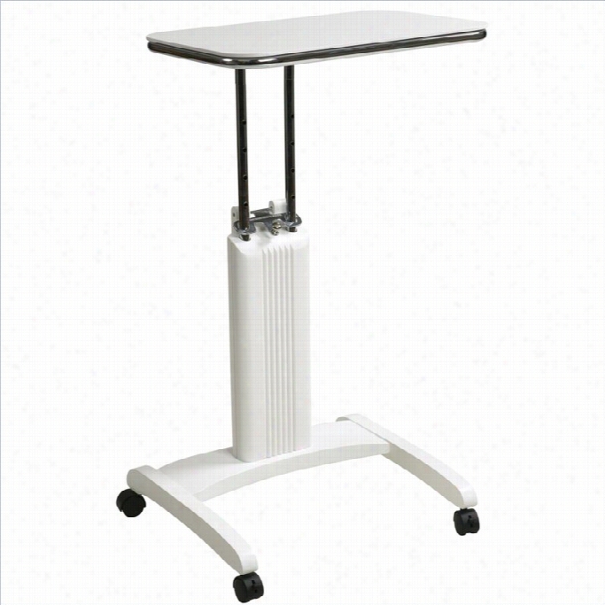 Office Star Precision Adjustable Laptop Stand In White