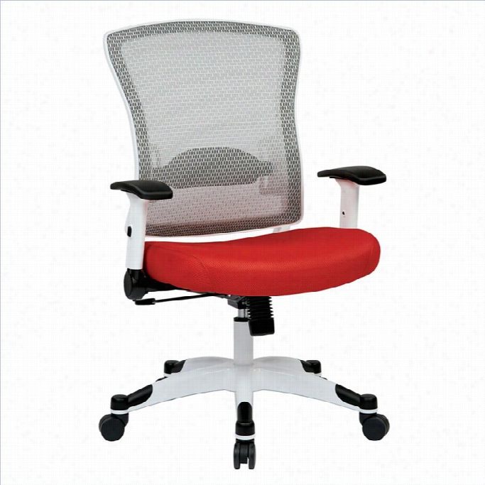 Office Star Pulsar White Frame Managers Office Chair In Red