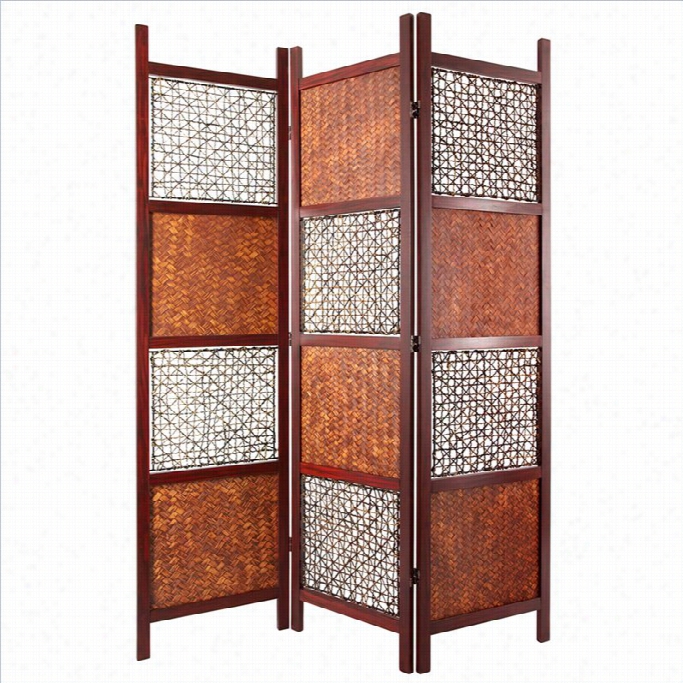 Oruental Furniture 6 ' Tall Ro Om Divider In Brown