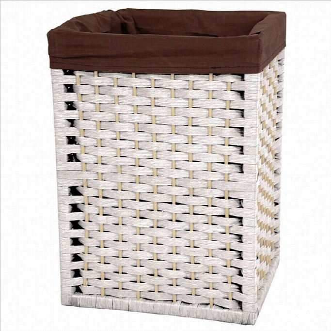 Oriental Furniturebasket In White