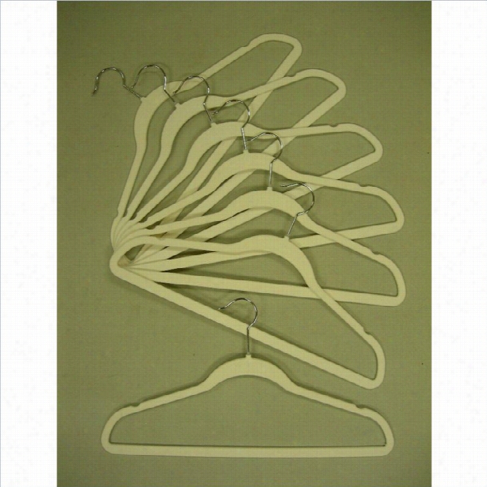 Promm An Products 50 Pcs Velvet Plastic Huggable Suit Hanger In C Ream