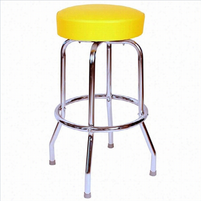 Richardson Seating Retro 1950s Swivel Bar Stool In Yeplow-24