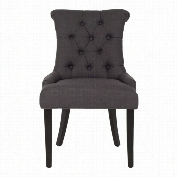 Safavieh Bowie Birch Dining Chair In Charcoal (set Of 2)
