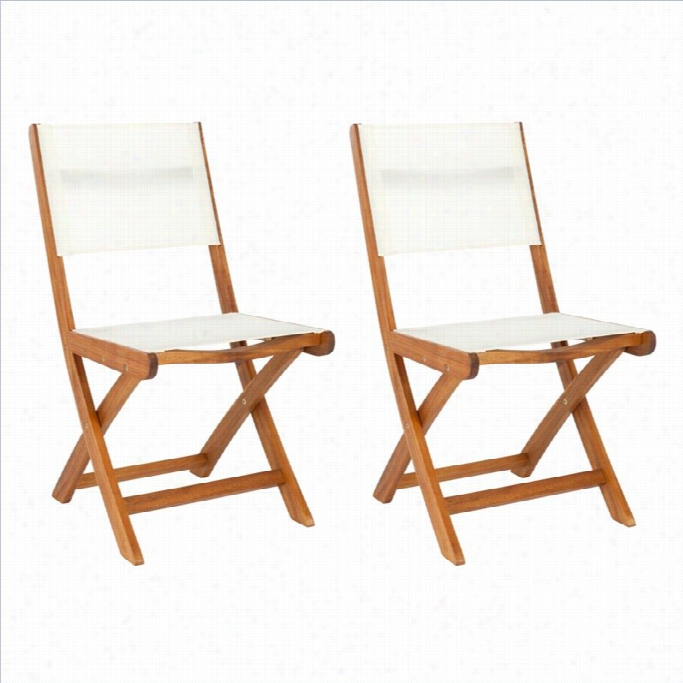 Saafvieh Cindy Acacia Folding Dining Chair In Natutal (set Of 2)