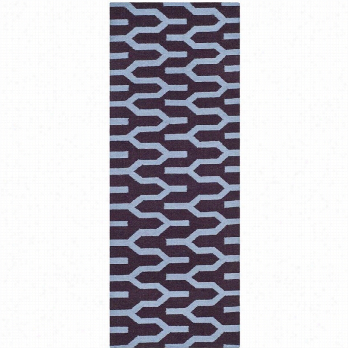 Safavieh Dhurries P Urple Contemporary Rug - Runner 2'6 X 7'