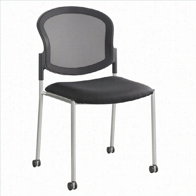Safco Dia Z Guuest Mesh Back Guest Chair In Black