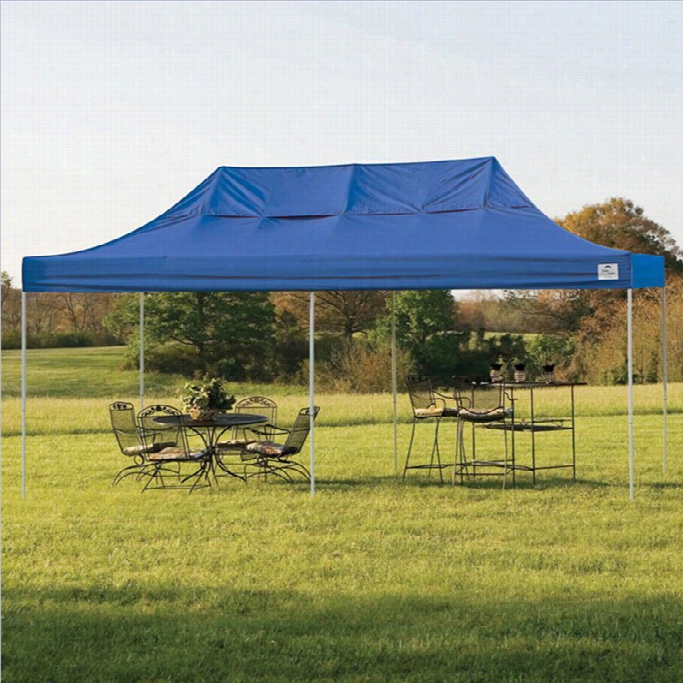 Shelterlogic 10'x20' Pro Pop-up Csnopy Straighht Leg With Cover In Blue