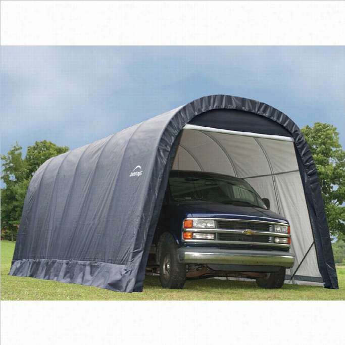 Shelterlogic 13'x28'xx10' Round Style Shelter N Gray