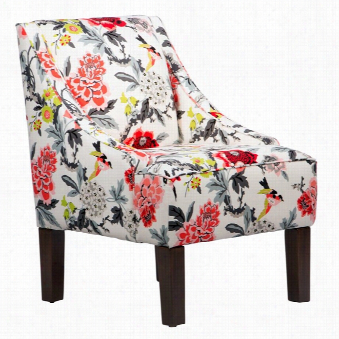 Sk Yline Upholstered Swoop Club Arm Chair In  Candid Moment Ebony