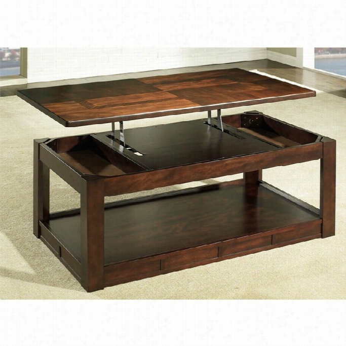 Somerton Serenity Lift Top Coffee  Table In Rich Burgundy