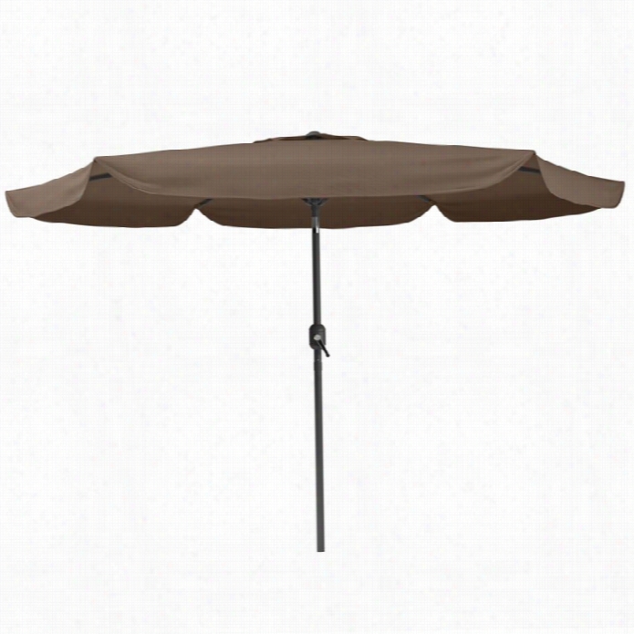 Sonax Corliving Tiltingg Patio Umbrella In Sandy Brown
