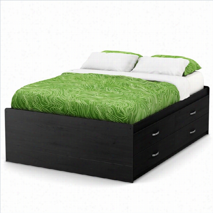 South Shore Lazer Completely C Aptain Bed (54') In Black Onyx