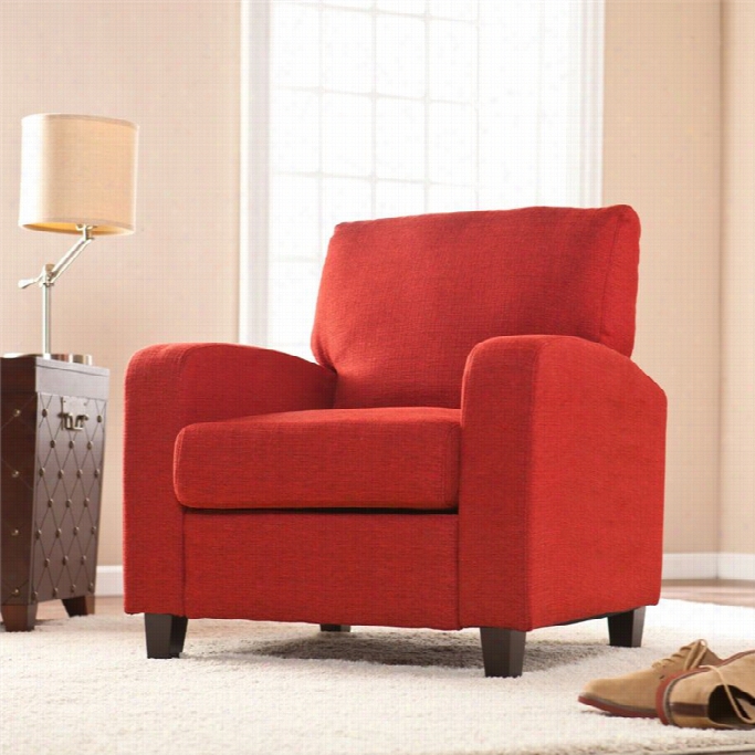 Southern Enterprises Kennedale Accent Ar M Chair In Cherry Red