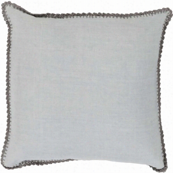 Surya Elsa Down Fill 18 Square Pillow In Slate