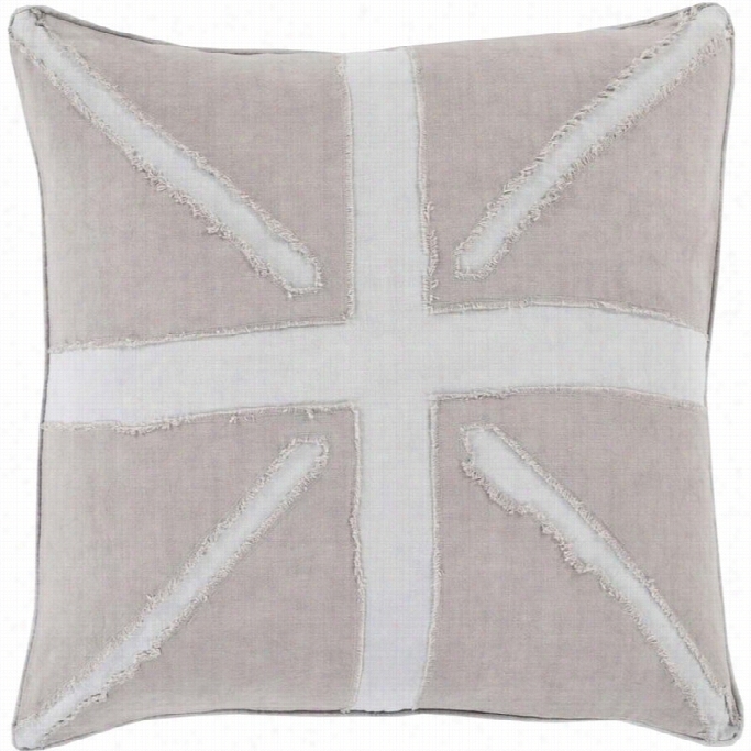 Surya Manchester Polly Fill 18  Square Pillow In Gray