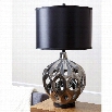 Abbyson Living Rachel Ceramic Table Lamp in Silver Plated